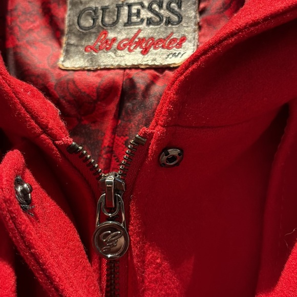 Guess Pea Coat, Large, Red - Picture 4 of 9
